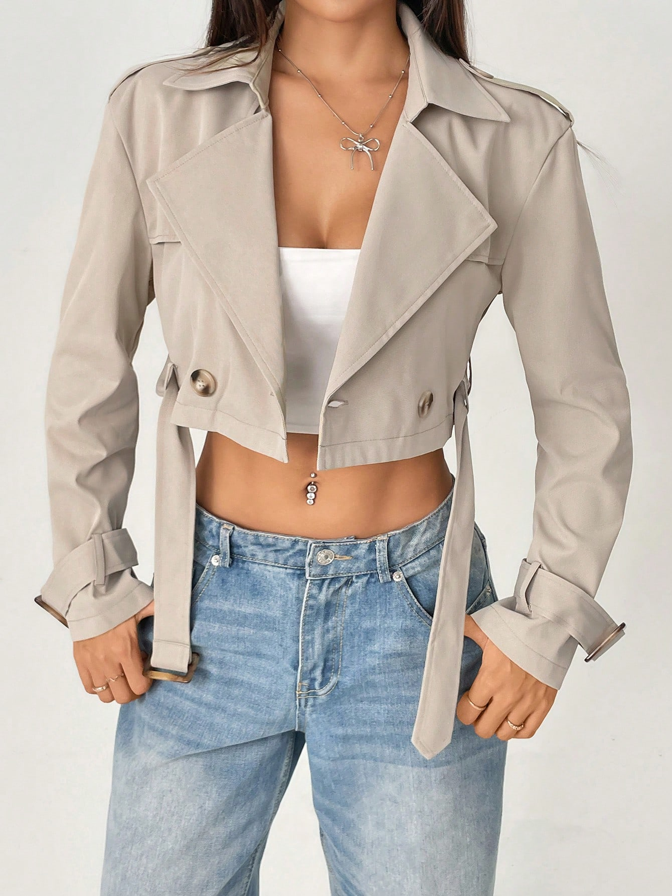 Short Belted Jacket for Women