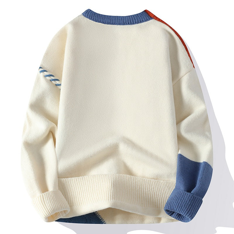 Knitted Pullover Sweater with Special Design for Men
