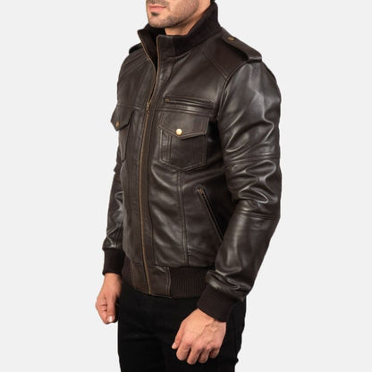 Casual Winter Jacket – Turn-Down Collar with Zip for Men