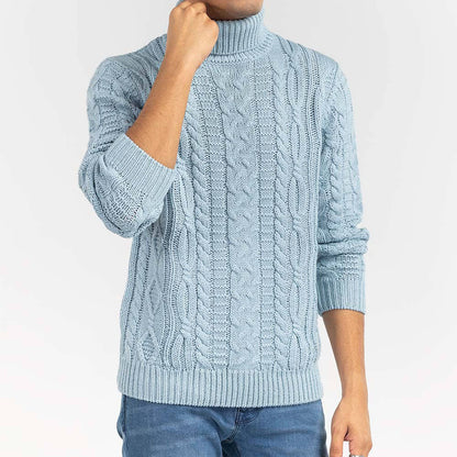 Turtleneck Winter Knitted Sweater for Men