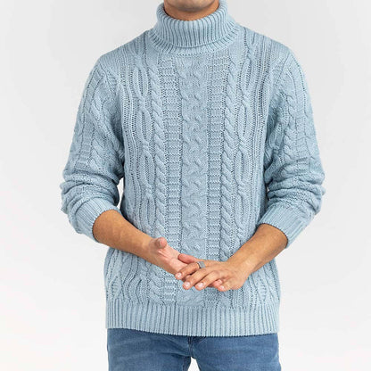 Turtleneck Winter Knitted Sweater for Men