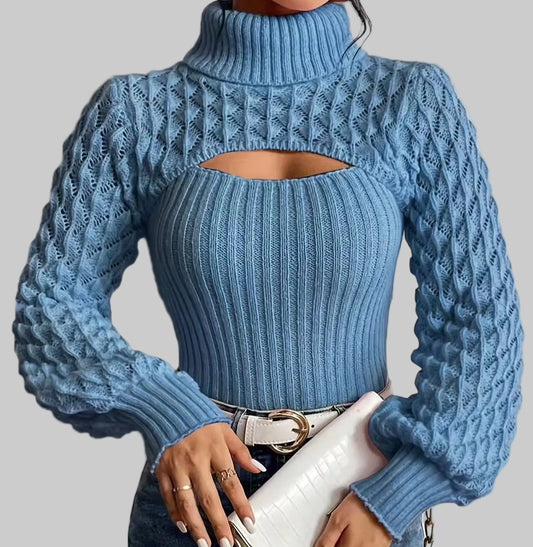 Korean Style Turtleneck Blouse for Women