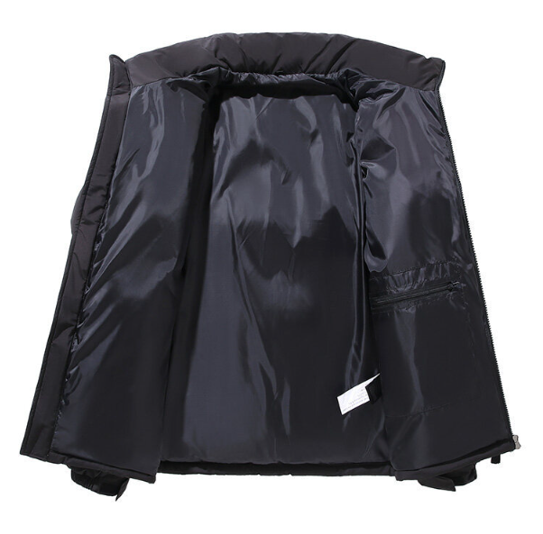 Knitted Bomber Jacket with Casual Stand Collar for Men