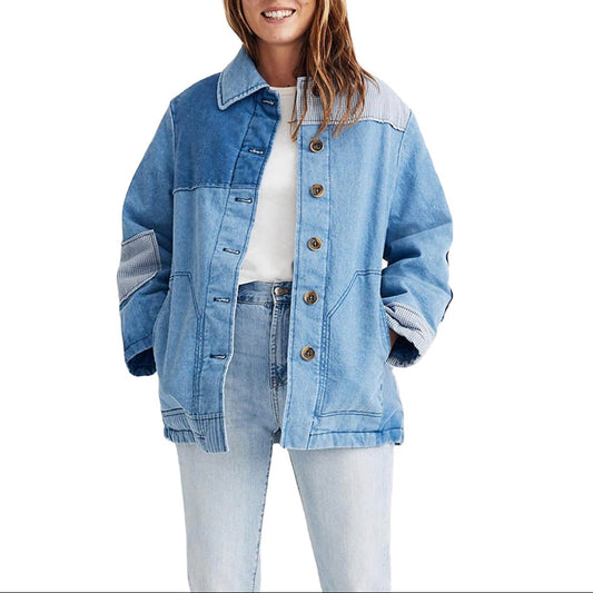 Patchwork Denim Jacket for Women