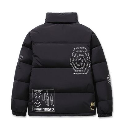 Knitted Bomber Jacket with Casual Stand Collar for Men