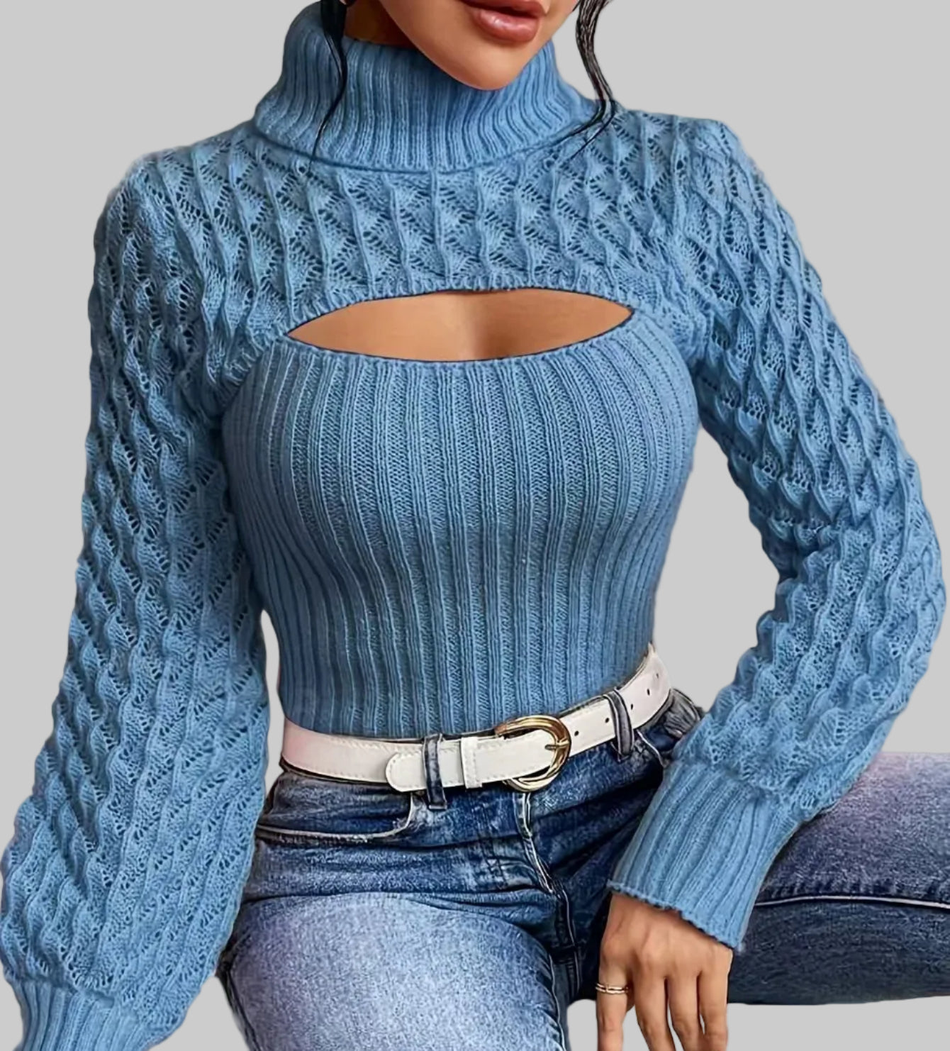 Korean Style Turtleneck Blouse for Women